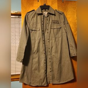 Prototype vintage utility jacket shirt, olive  green, Size L
